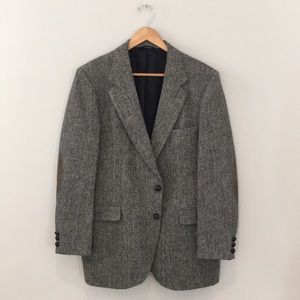 Men’s Grey Herringbone Tweed Sports Coat/Blazer